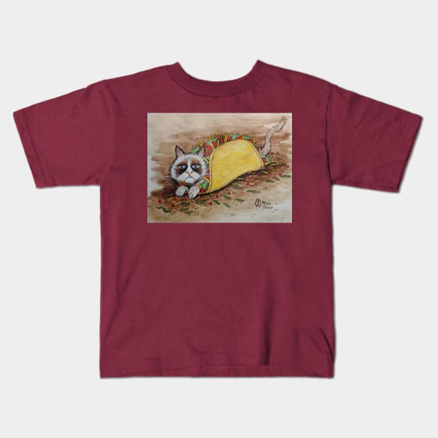 Tacocat Kids T-Shirt by Matt Starr Fine Art